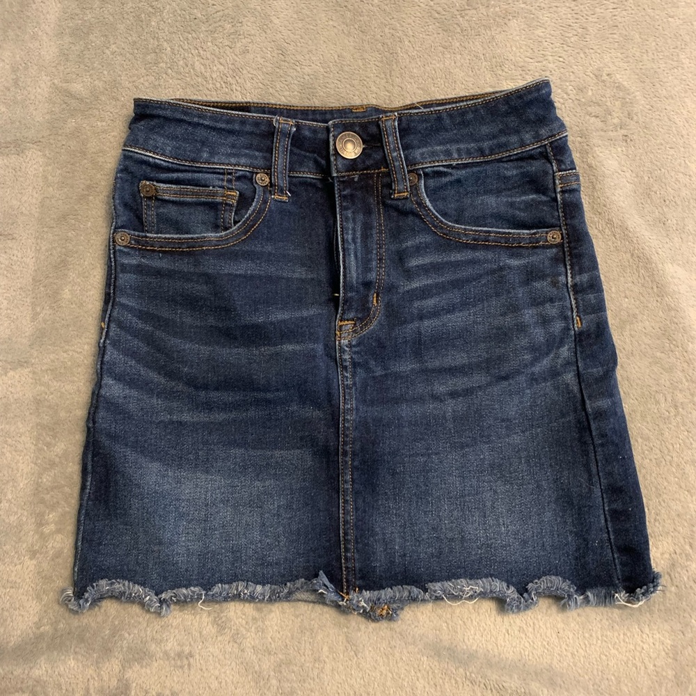 American Eagle Outfitters Dark Blue Denim Mini Skirt